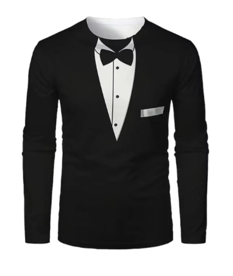 Dapper Gentleman Graphic Long Sleeve Tee