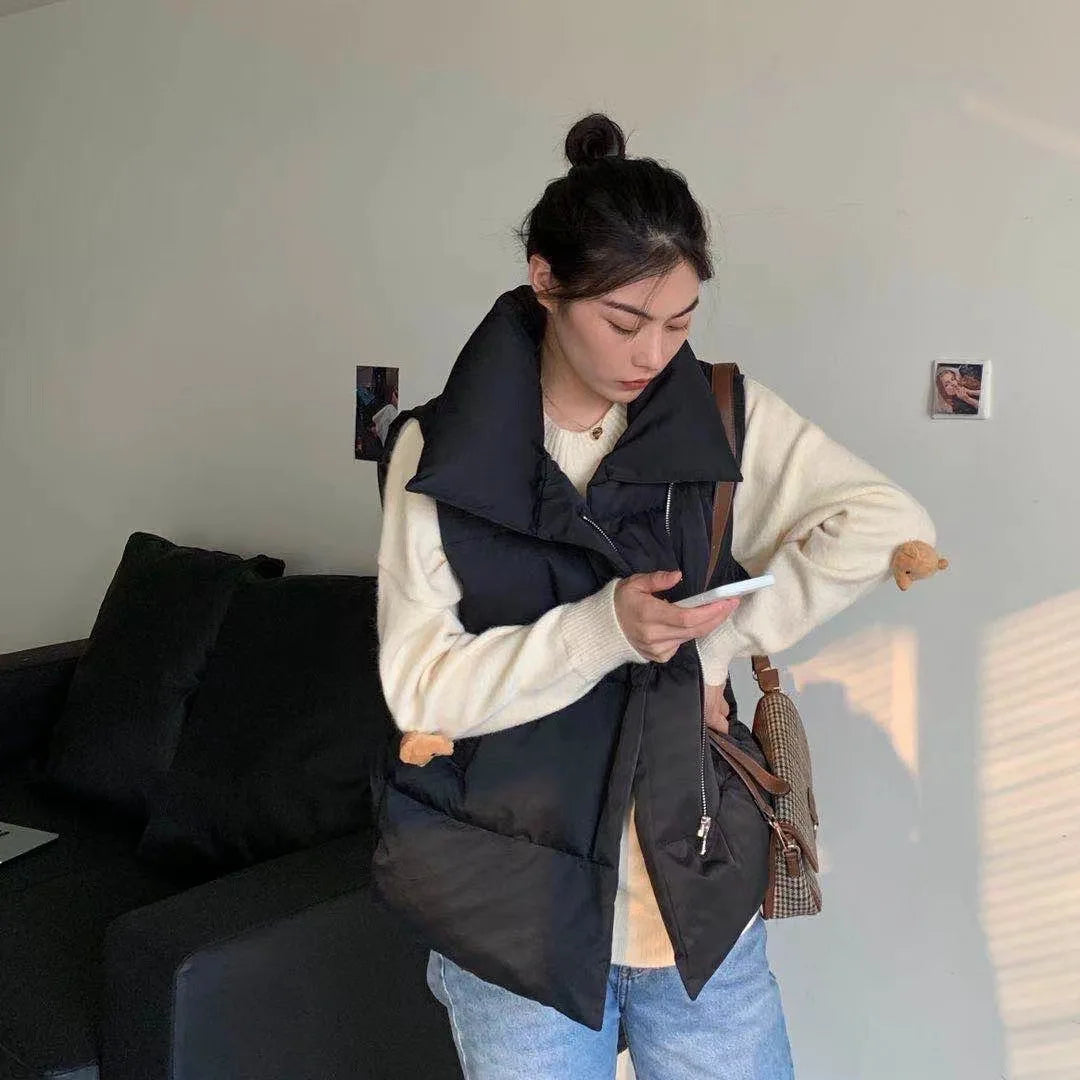 Quilted Cropped Puffer Vest