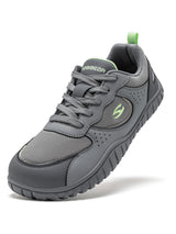 HOBIBEAR Unisex Wide Toe Sneakers Comfortable Walking Shoes Lace Up Outdoor Travel Breathable Running Sneakers