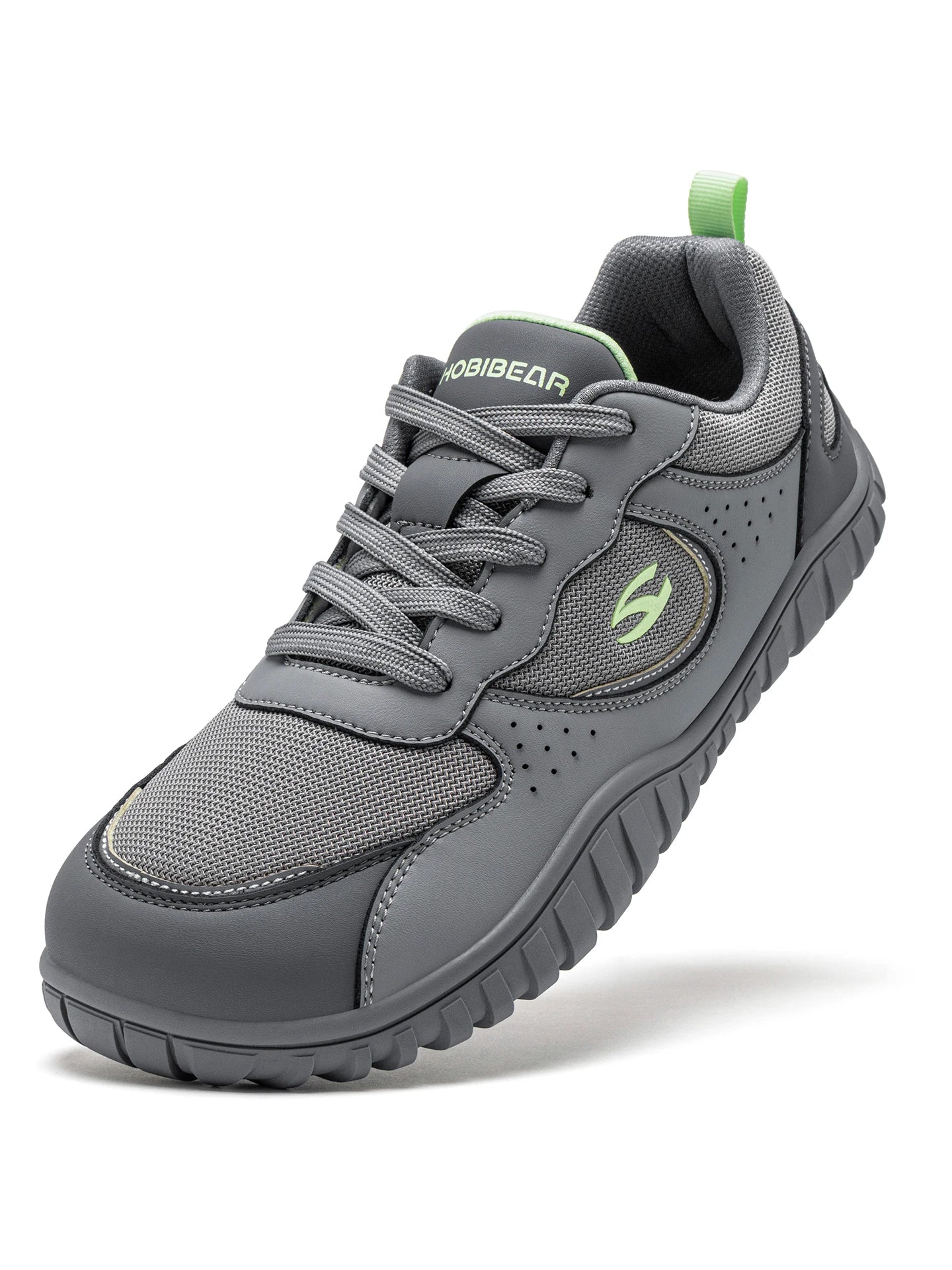 HOBIBEAR Unisex Wide Toe Sneakers Comfortable Walking Shoes Lace Up Outdoor Travel Breathable Running Sneakers