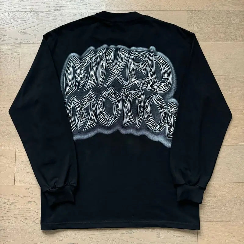 Mixed Emotion Oversized Cotton Long Sleeve T-Shirt