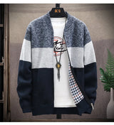 Men’s Autumn/Winter Fleece-Lined Zipper Cardigan