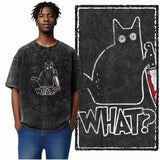 DB Cat Acid-Washed Graphic Tee