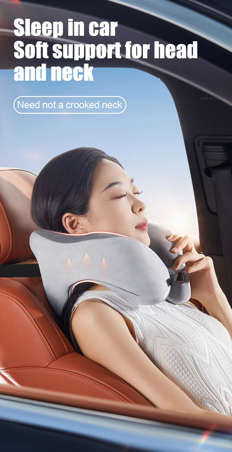 Memory Foam Travel Neck Pillow – Soft U-Shape Support