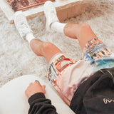 Rose Embroidered Hip Hop Shorts