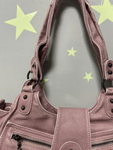 Vintage Women Handbags PU Shoulder Bag Satchel Top-handle Shoulder Bag Fashion Dumpling Pack Multi-pockets Shoulder Bags