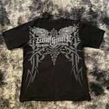 Y2K Gothic Oversized Graphic Tee