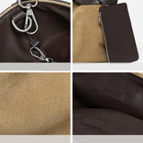 2025 Fall Winter New Suede Leather Tote Bag Unique Vintage Large Capacity Shoulder Crossbody Handheld Bag Durable Women Handbag