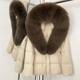 Premium Natural Fur Trim Down Jacket