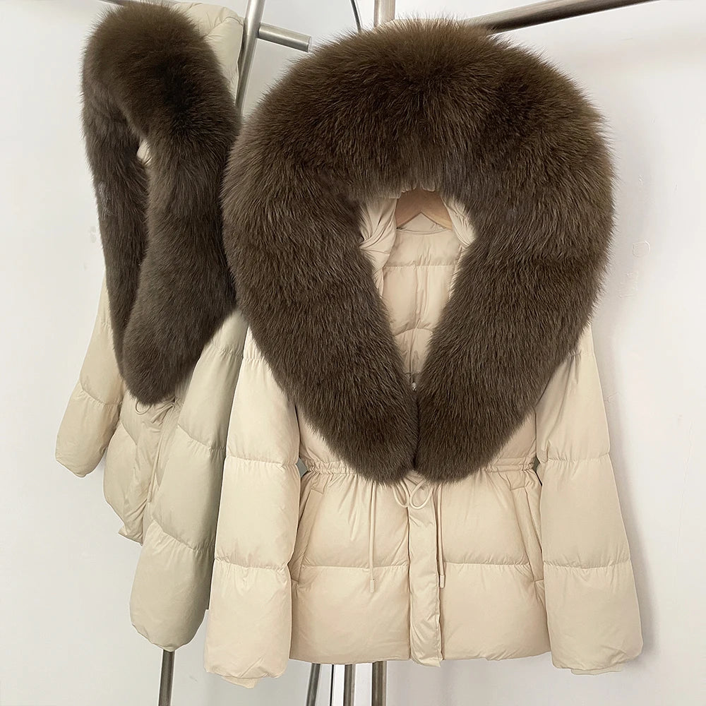 Premium Natural Fur Trim Down Jacket