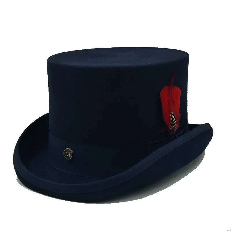 Men's Classic Wool Top Hat | Gentleman Magician Style