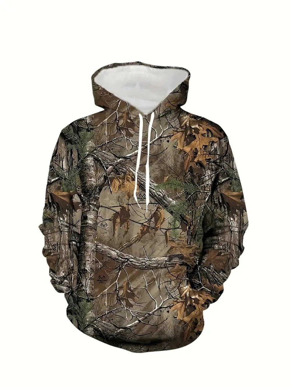 3D Leaf Camo Oversized Pullover Hoodie