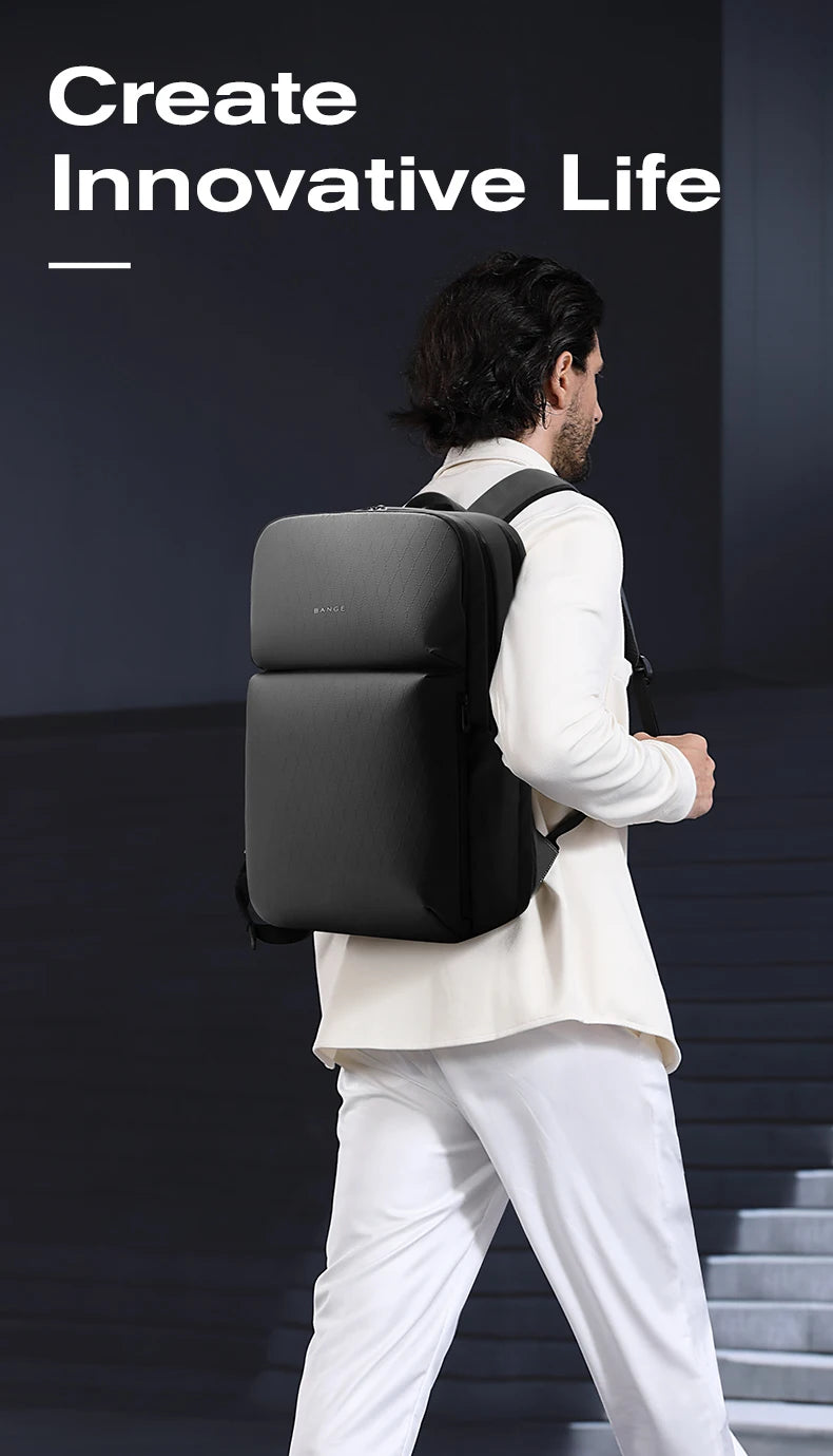 BANGE Simple Design Large Capacity Laptop Backpack Water Resistant Computer Backpack Fits 16 Inch Laptop Back Pack Bag for Male
