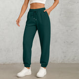 Women's High-Waist Drawstring Straight-Leg Pants