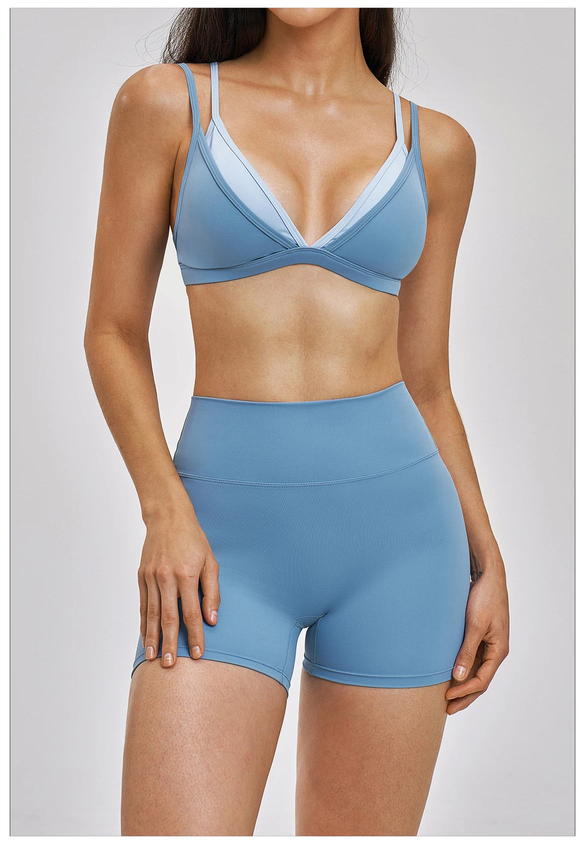 Yoga Sets 2PCS Women's Tracksuit Fitness Outfits Sportswear Workout Set Sports Bra High Waist Leggings Gym Clothing Sports Suits