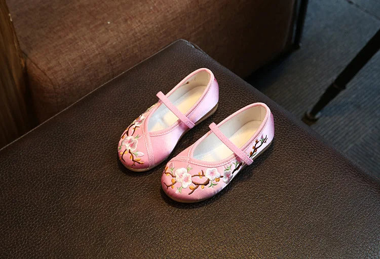 Girls’ Embroidered Ethnic Princess Shoes