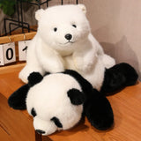 Soft Animal Plush Pillow – Bear & Panda Cuddle Doll