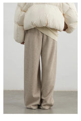 Women's High-Waisted Pleated Wide-Leg Trousers