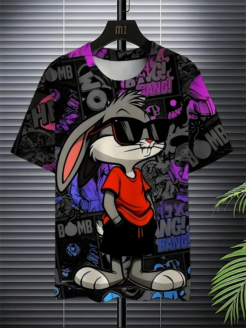 Men’s Rabbit Graphic Streetwear Tee