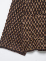 Autumn Brown Knit Cardigan - Elegant USA-Made Loose Sweater Coat