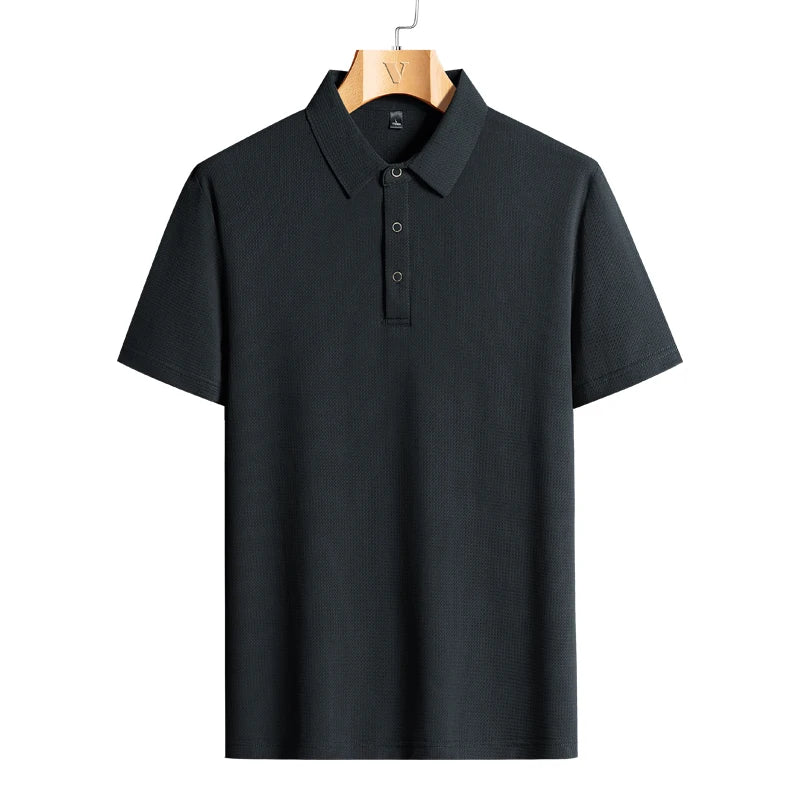 Men's Breathable Mesh Polo Shirt – Ice Silk Summer Top