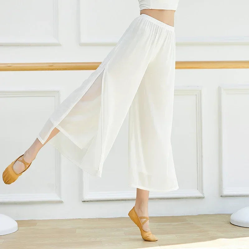 Women's Wide-Leg Nylon Dance Pants