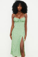Women's Floral V-Neck Bodycon Maxi Dress