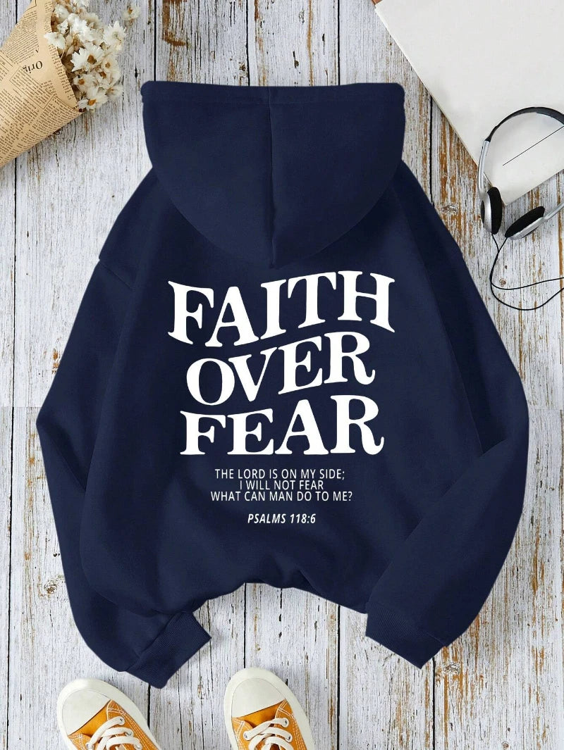 Faith Over Fear Fleece Hoodie