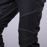 Men's Winter Biker Jeans Motocycle Denim Pants Male Stretch Original Long Trousers Off-road Protection Pants Plus Size 5XL