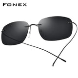 FONEX Titanium Rimless Polarized Sunglasses – Ultralight
