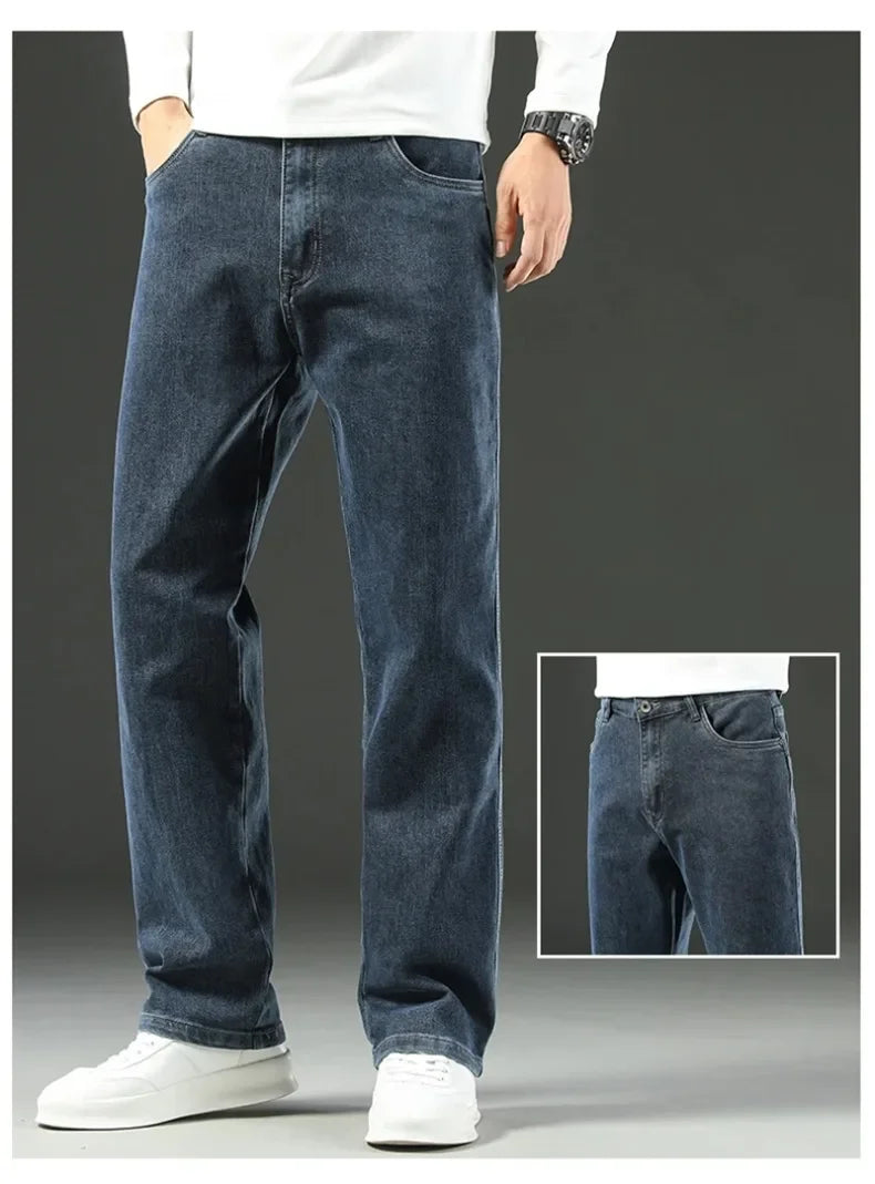 Men’s Relaxed Straight-Leg Stretch Jeans