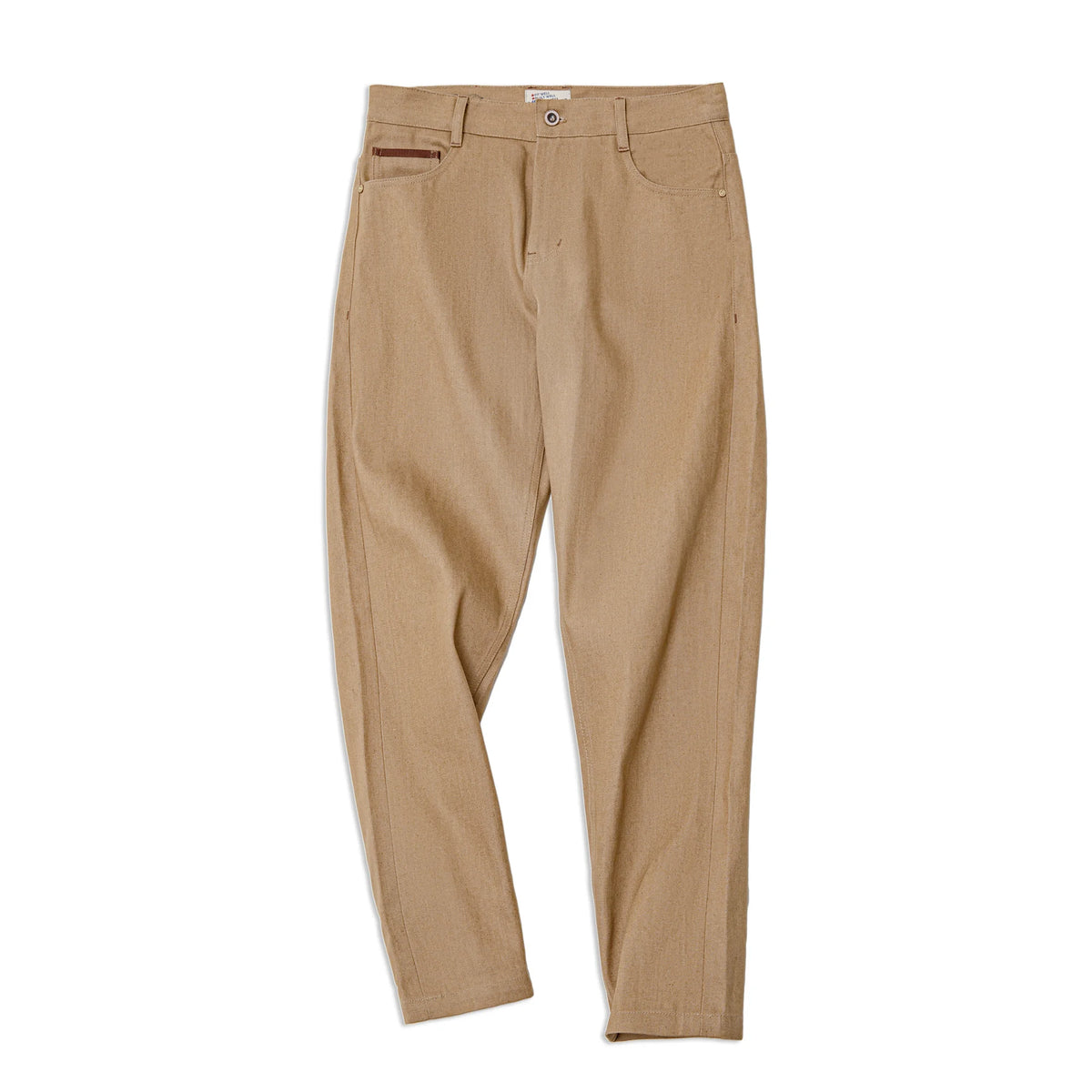 Maden Men's Khaki Selvedge Straight-Leg Jeans