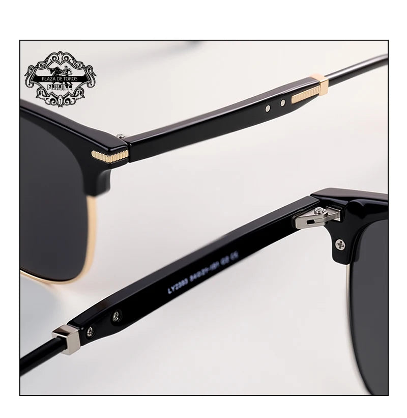 2025 Classic Polarized Sunglasses Men Women Retro Half Frame UV400 Glasses Male Popular Anti-glare Travel Driving Eyewear