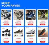 Baasploa Men Hiking Shoes Outdoor Waterproof Resistant Sneakers Male Winter Comfort Plush Warm Casual Walking Shoes Non-Slip