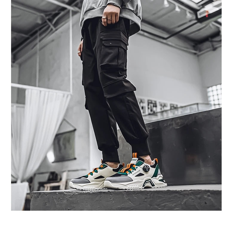 Men's Rotating Buckle Casual Sports Sneakers