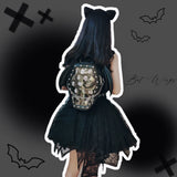 Gothic Punk Coffin Shape Ita Bag Women Clear Backpacks Dark Lolita Handbag and Shoulder Bag Girls Cosplay Designer 2 Insert