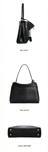 2026 large Genuine leather shoulder bag armpit top layer cowhide large capacity women's commuting high-end tote bag