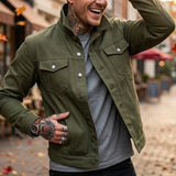 Men's New Denim Jacket Workwear Street Comfortable Denim Jacket Multi-pocket Design Denim Menswear Top Coat