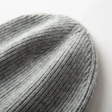 MERRILAMB Men's Pure Cashmere Ribbed Beanie | Soft & Warm