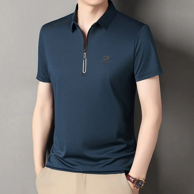 Men's Zipper Polo Shirt | Smart Casual All-Season