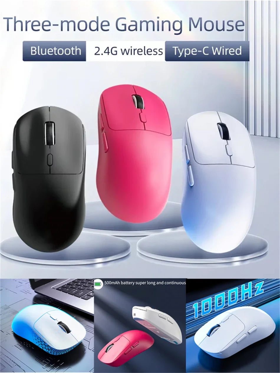New Model 348 Tri-Mode Wireless Mouse Bluetooth 2.4G Wired Rechargeable Silent Ergonomic Gaming Office Mice for PC Laptop Tablet