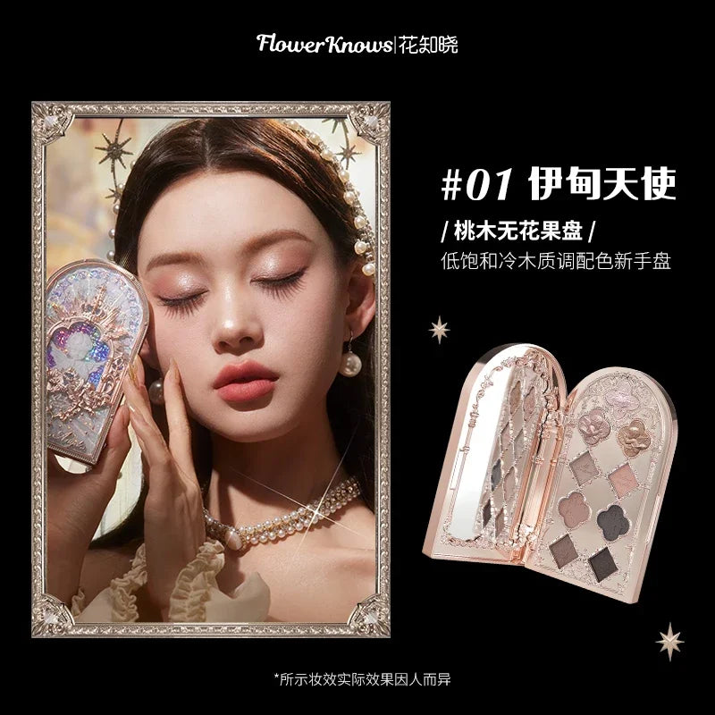 Flower Knows Strawberry Rococo Moonlight Mermaid Jewel Eyeshadow Palette 5 Colors Pearlescent Mashed Potatoes 2023