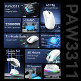 ATTACK SHARK X11 Intelligent Low Power Mouse Wireless 1000Hz PAW3311 Sensor 22000DPI and HUANO 20M Switches for Gaming Mouse