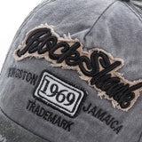 Washed Cotton Baseball Cap with Letter Detail