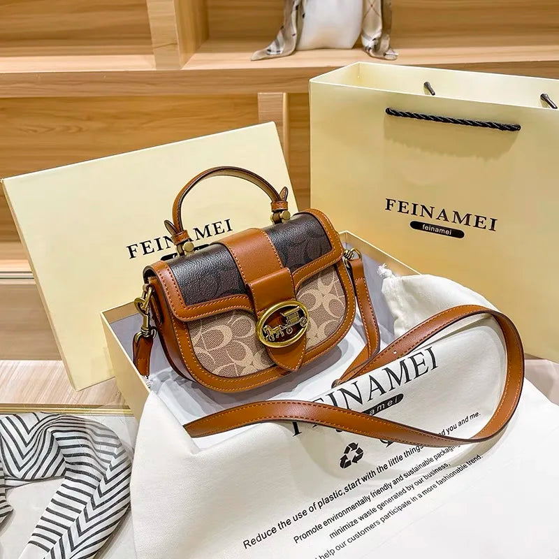 Carriage Emblem Crossbody Box Bag