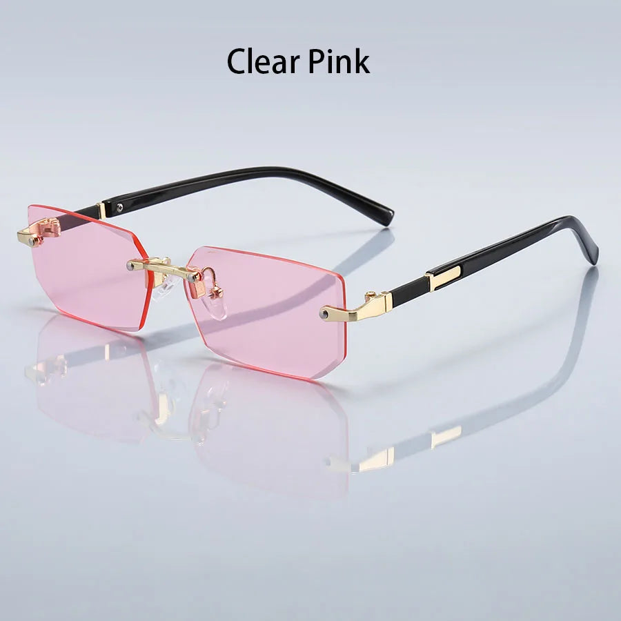 36PCS Rimless Sunglasses – Rectangle Gradient Lens