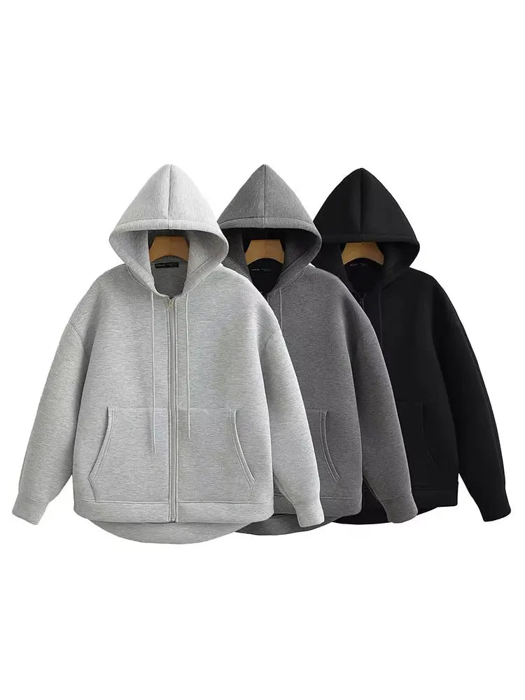 Women’s Casual Relaxed-Fit Hooded Jacket