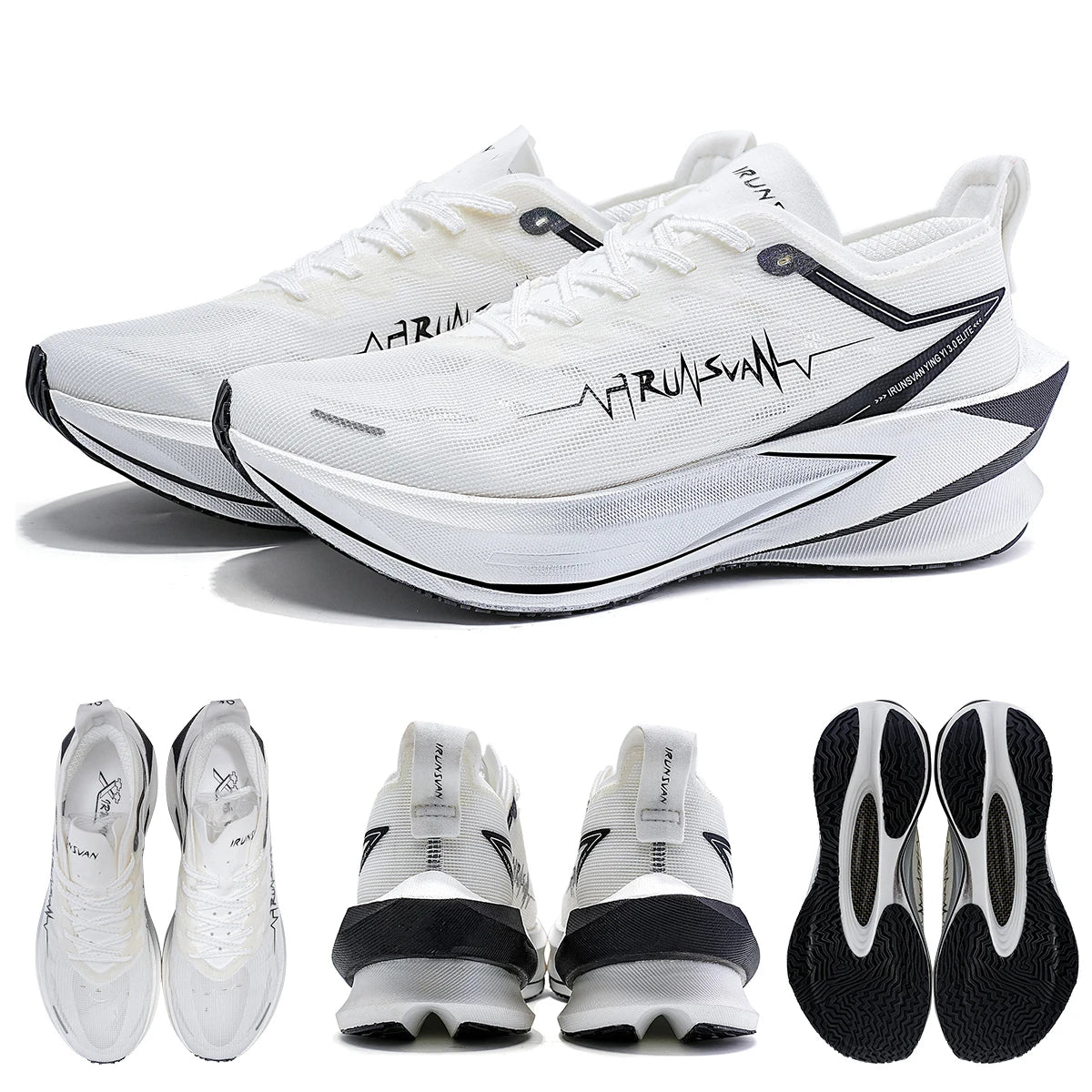 IRUNSVANShadow Wing 3.0 Full Palm Carbon Plate Running Shoes for Track and Field Sprint Training Professional Sports Men's Shoes