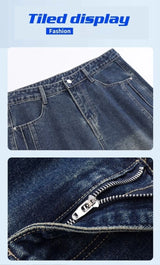 Men's Loose Straight-Leg Multi-Pocket Jeans