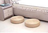 Handwoven Natural Straw Round Tatami Floor Cushion